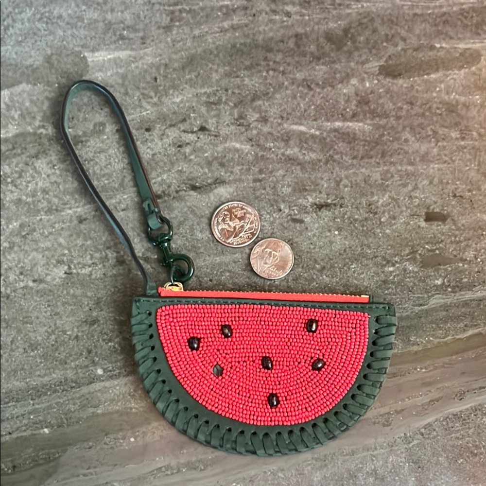 Watermelon Beaded Wristlet